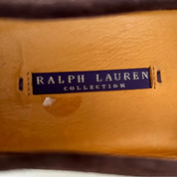 RALPH LAUREN PURPLE LABEL COCOA BROWN SUEDE DRIVING LOAFER MOCCASINS SIZ… - Picture 14 of 15